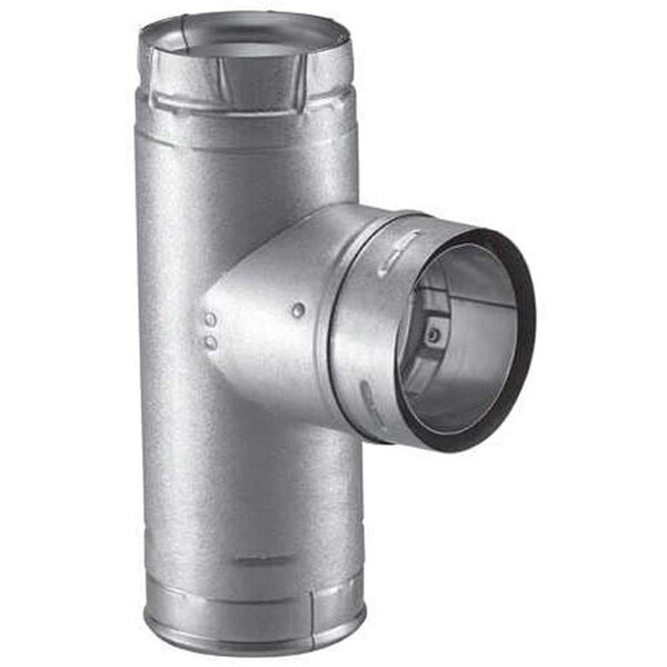 Duravent 4 in. PelletVent Pro Single Tee with Clean-Out CapGalvalume 3584824 - main